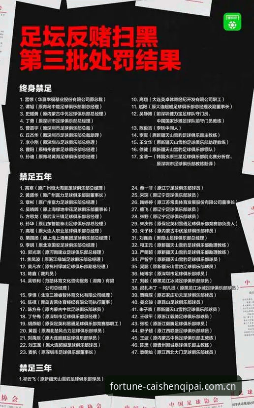 中国足协第三批禁足名单出炉，17人终身禁赛背后的5大警示信号